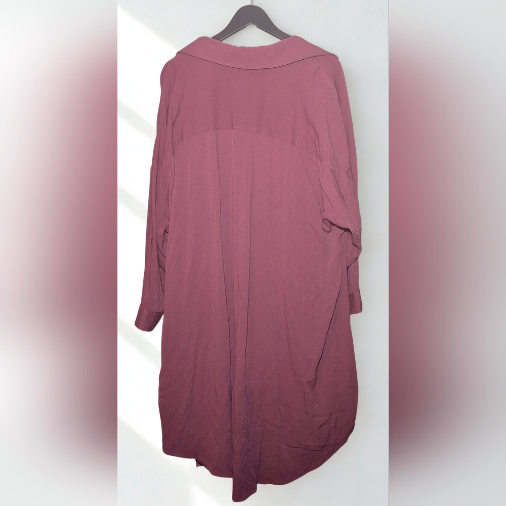 Torrid Mauve Long Open Front Cardigan Size 3 - Picture 2 of 4